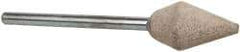 Cratex - 7/16" Head Diam x 3/4" Thickness, B51, Flame End, Aluminum Oxide Mounted Point - Fine Grade, 120 Grit, 21,000 RPM - USA Tool & Supply