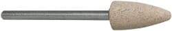 Cratex - 3/8" Head Diam x 3/4" Thickness, B52, Pointed End, Aluminum Oxide Mounted Point - Fine Grade, 120 Grit, 21,000 RPM - USA Tool & Supply