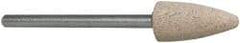 Cratex - 3/8" Head Diam x 3/4" Thickness, B52, Pointed End, Aluminum Oxide Mounted Point - Fine Grade, 120 Grit, 21,000 RPM - USA Tool & Supply