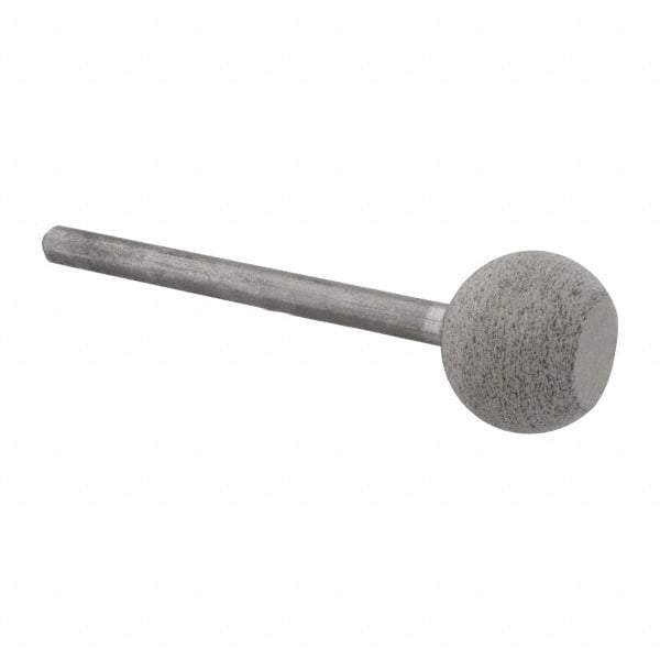 Cratex - 1/2" Head Diam x 3/8" Thickness, B62, Wheel Radius Edge End, Aluminum Oxide Mounted Point - Medium Grade, 80 Grit, 19,500 RPM - USA Tool & Supply