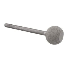 Cratex - 1/2" Head Diam x 3/8" Thickness, B62, Wheel Radius Edge End, Aluminum Oxide Mounted Point - Medium Grade, 80 Grit, 19,500 RPM - USA Tool & Supply