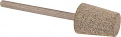 Cratex - 1/2" Head Diam x 5/8" Thickness, B91, Flat Cone End, Aluminum Oxide Mounted Point - Medium Grade, 80 Grit, 16,870 RPM - USA Tool & Supply