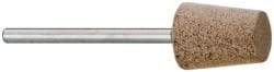 Cratex - 1/2" Head Diam x 5/8" Thickness, B91, Flat Cone End, Aluminum Oxide Mounted Point - Fine Grade, 120 Grit, 16,870 RPM - USA Tool & Supply
