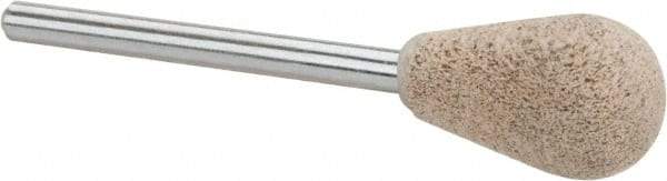 Cratex - 7/16" Head Diam x 11/16" Thickness, B111, Inverted Cone Radius End, Aluminum Oxide Mounted Point - Medium Grade, 80 Grit, 17,620 RPM - USA Tool & Supply