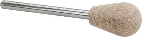 Cratex - 7/16" Head Diam x 11/16" Thickness, B111, Inverted Cone Radius End, Aluminum Oxide Mounted Point - Fine Grade, 120 Grit, 17,620 RPM - USA Tool & Supply