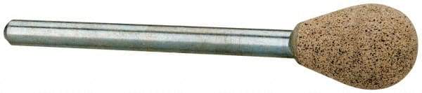Cratex - 3/8" Head Diam x 1/2" Thickness, B112, Inverted Cone Radius End, Aluminum Oxide Mounted Point - Medium Grade, 80 Grit, 21,000 RPM - USA Tool & Supply