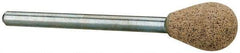 Cratex - 3/8" Head Diam x 1/2" Thickness, B112, Inverted Cone Radius End, Aluminum Oxide Mounted Point - Medium Grade, 80 Grit, 21,000 RPM - USA Tool & Supply