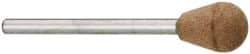 Cratex - 3/8" Head Diam x 1/2" Thickness, B112, Inverted Cone Radius End, Aluminum Oxide Mounted Point - Fine Grade, 120 Grit, 21,000 RPM - USA Tool & Supply