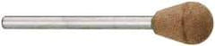 Cratex - 3/8" Head Diam x 1/2" Thickness, B112, Inverted Cone Radius End, Aluminum Oxide Mounted Point - Fine Grade, 120 Grit, 21,000 RPM - USA Tool & Supply