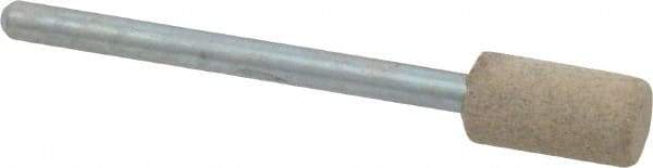 Cratex - 1/4" Head Diam x 1/2" Thickness, W163, Cylinder End, Aluminum Oxide Mounted Point - Fine Grade, 120 Grit, 26,250 RPM - USA Tool & Supply
