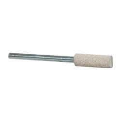 Cratex - 1/4" Head Diam x 3/4" Thickness, W164, Cylinder End, Aluminum Oxide Mounted Point - Fine Grade, 120 Grit, 21,750 RPM - USA Tool & Supply