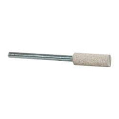 Cratex - 1/4" Head Diam x 3/4" Thickness, W164, Cylinder End, Aluminum Oxide Mounted Point - Fine Grade, 120 Grit, 21,750 RPM - USA Tool & Supply