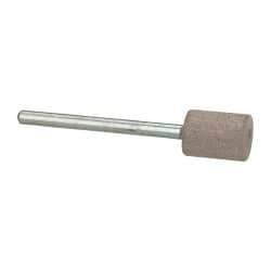 Cratex - 3/8" Head Diam x 1/2" Thickness, W176, Cylinder End, Aluminum Oxide Mounted Point - Fine Grade, 120 Grit, 21,000 RPM - USA Tool & Supply