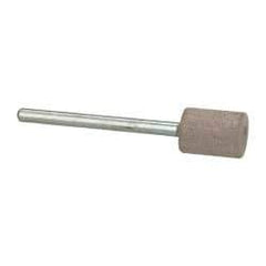 Cratex - 3/8" Head Diam x 1/2" Thickness, W176, Cylinder End, Aluminum Oxide Mounted Point - Fine Grade, 120 Grit, 21,000 RPM - USA Tool & Supply