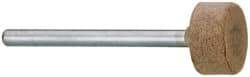Cratex - 1/2" Head Diam x 1/4" Thickness, W183, Cylinder End, Aluminum Oxide Mounted Point - Fine Grade, 120 Grit, 22,500 RPM - USA Tool & Supply