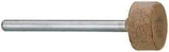 Cratex - 1/2" Head Diam x 1/4" Thickness, W183, Cylinder End, Aluminum Oxide Mounted Point - Fine Grade, 120 Grit, 22,500 RPM - USA Tool & Supply