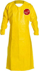 Dupont - 10 mil Thick Disposable & Chemical Resistant Apron - UNIV 26X52" YLW 12/PK TYCHEM2000 BIB APRN W/SLV - USA Tool & Supply