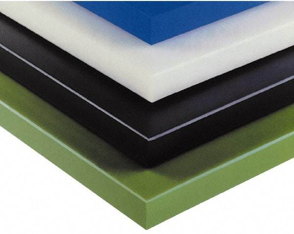 Made in USA - 2" Thick x 24" Wide x 4' Long, Polyethylene (UHMW) Sheet - White - USA Tool & Supply