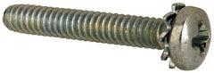 Value Collection - #4-40 UNC, 3/4" Length Under Head Phillips Drive Machine Screw - Pan Head, Grade J82 Steel, Zinc-Plated Finish, External Tooth - USA Tool & Supply