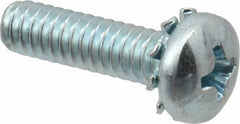 Value Collection - #10-24 UNC, 3/4" Length Under Head Phillips Drive Machine Screw - Pan Head, Grade J82 Steel, Zinc-Plated Finish, External Tooth - USA Tool & Supply