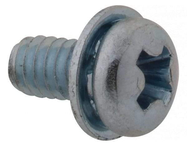 Value Collection - #2-56 UNC, 3/16" Length Under Head Phillips Drive Machine Screw - Pan Head, Grade J82 Steel, Zinc-Plated Finish, Internal Tooth - USA Tool & Supply