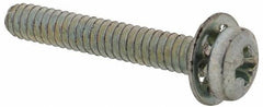 Value Collection - #4-40 UNC, 3/4" Length Under Head Phillips Drive Machine Screw - Pan Head, Grade J82 Steel, Zinc-Plated Finish, Internal Tooth - USA Tool & Supply