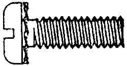 Value Collection - 1/4-20 UNC, 3/8" Length Under Head Slotted Drive Machine Screw - Pan Head, Grade J82 Steel, Zinc-Plated Finish, External Tooth - USA Tool & Supply
