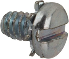 Value Collection - #4-40 UNC, 3/16" Length Under Head Slotted Drive Machine Screw - Pan Head, Grade J82 Steel, Zinc-Plated Finish, External Tooth - USA Tool & Supply
