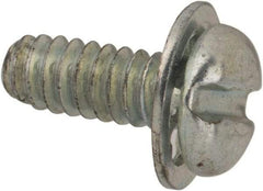 Value Collection - #4-40 UNC, 5/16" Length Under Head Slotted Drive Machine Screw - Pan Head, Grade J82 Steel, Zinc-Plated Finish, Internal Tooth - USA Tool & Supply