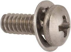Value Collection - #4-40 UNC, 5/16" Length Under Head Phillips Drive Machine Screw - Pan Head, Grade 18-8 Stainless Steel, Internal Tooth - USA Tool & Supply