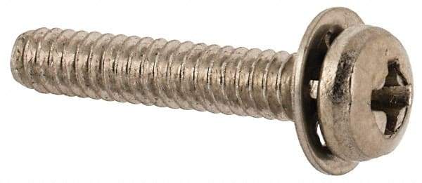 Value Collection - #4-40 UNC, 5/8" Length Under Head Phillips Drive Machine Screw - Pan Head, Grade 410 & 18-8 Stainless Steel, Internal Tooth - USA Tool & Supply