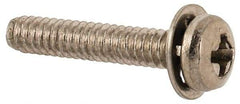 Value Collection - #4-40 UNC, 5/8" Length Under Head Phillips Drive Machine Screw - Pan Head, Grade 410 & 18-8 Stainless Steel, Internal Tooth - USA Tool & Supply