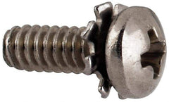 Value Collection - #4-40 UNC, 5/16" Length Under Head Phillips Drive Machine Screw - Pan Head, Grade 18-8 Stainless Steel, External Tooth - USA Tool & Supply