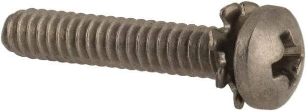 Value Collection - #4-40 UNC, 5/8" Length Under Head Phillips Drive Machine Screw - Pan Head, Grade 18-8 Stainless Steel, External Tooth - USA Tool & Supply