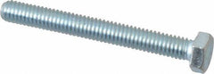 Made in USA - 5/16-18 UNC, 2-3/4" Length Under Head Hex Head Cap Screw - Fully Threaded, Grade 5 Steel, Zinc-Plated Finish, 1/2" Hex - USA Tool & Supply