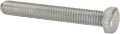 Made in USA - 3/8-16 UNC, 2-3/4" Length Under Head Hex Head Cap Screw - Fully Threaded, Grade 5 Steel, Zinc-Plated Finish, 9/16" Hex - USA Tool & Supply