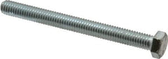 Made in USA - 3/8-16 UNC, 4" Length Under Head Hex Head Cap Screw - Fully Threaded, Grade 5 Steel, Zinc-Plated Finish, 9/16" Hex - USA Tool & Supply