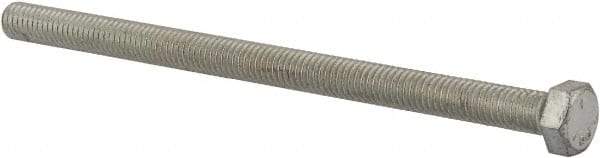 Value Collection - 3/8-16 UNC, 6" Length Under Head Hex Head Cap Screw - Fully Threaded, Grade 5 Steel, Zinc-Plated Finish, 9/16" Hex - USA Tool & Supply