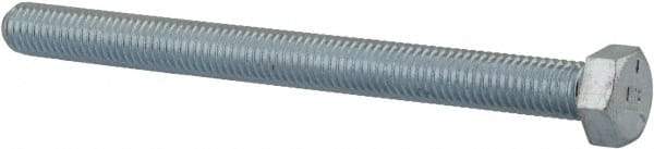 Value Collection - 1/2-13 UNC, 6" Length Under Head Hex Head Cap Screw - Fully Threaded, Grade 5 Steel, Zinc-Plated Finish, 3/4" Hex - USA Tool & Supply