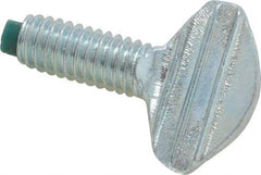 Made in USA - 5/16-18 Oval Dog Point Tip Grade 2 Steel Thumb Screw - 0.67" Head Height, Zinc-Plated Finish - USA Tool & Supply