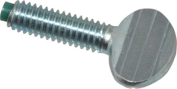 Made in USA - 5/16-18 Oval Dog Point Tip Grade 2 Steel Thumb Screw - 0.67" Head Height, Zinc-Plated Finish - USA Tool & Supply