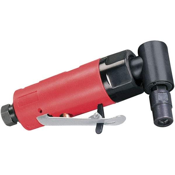 Dynabrade - 1/4" Collet, Angle Handle, Air Angle Die Grinder - 20,000 RPM, Rear Exhaust, 19 CFM, 0.2 hp, 90 psi, 1/4 NPT Inlet - USA Tool & Supply