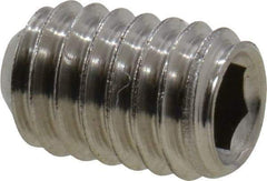 Value Collection - M4x0.70 Metric Coarse, 6mm OAL, Cup Point Set Screw - Grade 18-8 & Austenitic A2 Stainless Steel, 2mm Key - USA Tool & Supply