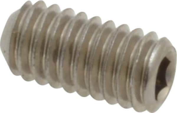Value Collection - M4x0.70 Metric Coarse, 8mm OAL, Cup Point Set Screw - Grade 18-8 & Austenitic A2 Stainless Steel, 2mm Key - USA Tool & Supply
