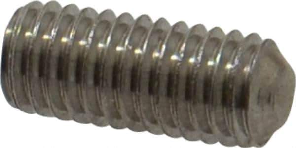 Value Collection - M5x0.80 Metric Coarse, 12mm OAL, Cup Point Set Screw - Grade 18-8 & Austenitic A2 Stainless Steel, 2.5mm Key - USA Tool & Supply
