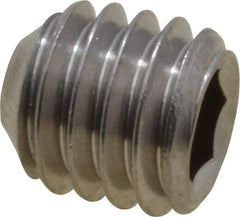 Value Collection - M6x1.00 Metric Coarse, 6mm OAL, Cup Point Set Screw - Grade 18-8 & Austenitic A2 Stainless Steel, 3mm Key - USA Tool & Supply