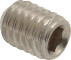 Value Collection - M6x1.00 Metric Coarse, 8mm OAL, Cup Point Set Screw - Grade 18-8 & Austenitic A2 Stainless Steel, 3mm Key - USA Tool & Supply