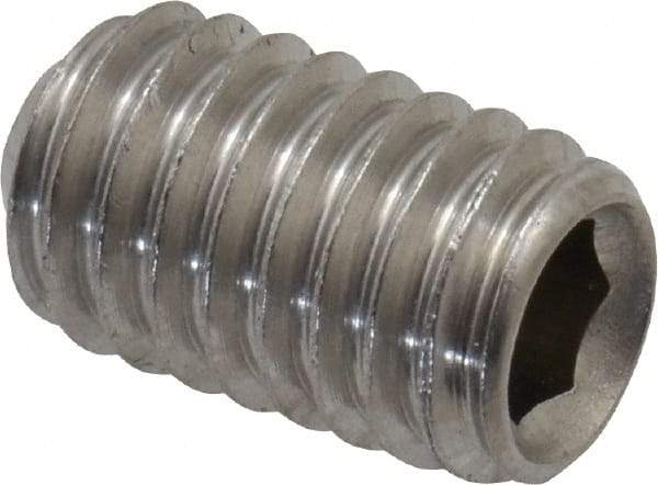 Value Collection - M6x1.00 Metric Coarse, 10mm OAL, Cup Point Set Screw - Grade 18-8 & Austenitic A2 Stainless Steel, 3mm Key - USA Tool & Supply