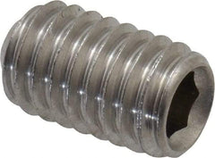 Value Collection - M6x1.00 Metric Coarse, 10mm OAL, Cup Point Set Screw - Grade 18-8 & Austenitic A2 Stainless Steel, 3mm Key - USA Tool & Supply