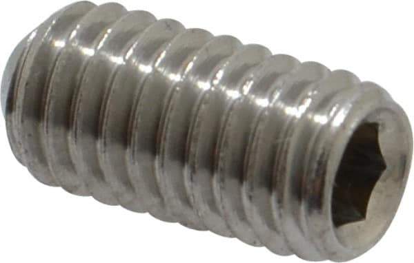 Value Collection - M6x1.00 Metric Coarse, 12mm OAL, Cup Point Set Screw - Grade 18-8 & Austenitic A2 Stainless Steel, 3mm Key - USA Tool & Supply